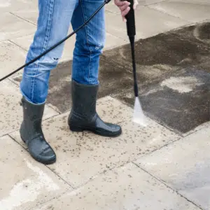Pressure Washing Residential Sidewalk at home in Dale City, VA by Sarp Services